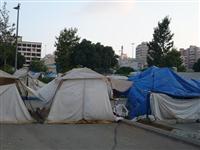 Zeltlager vor dem Parlament Beiruts
