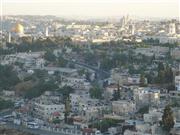erster Blick auf die Altstadt Jerusalems