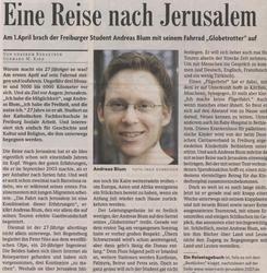 2007-04-07, Badische Zeitung (Freiburg im Breisgau/ D)