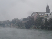 Schneesturm über dem Rhein - Münster (2009)